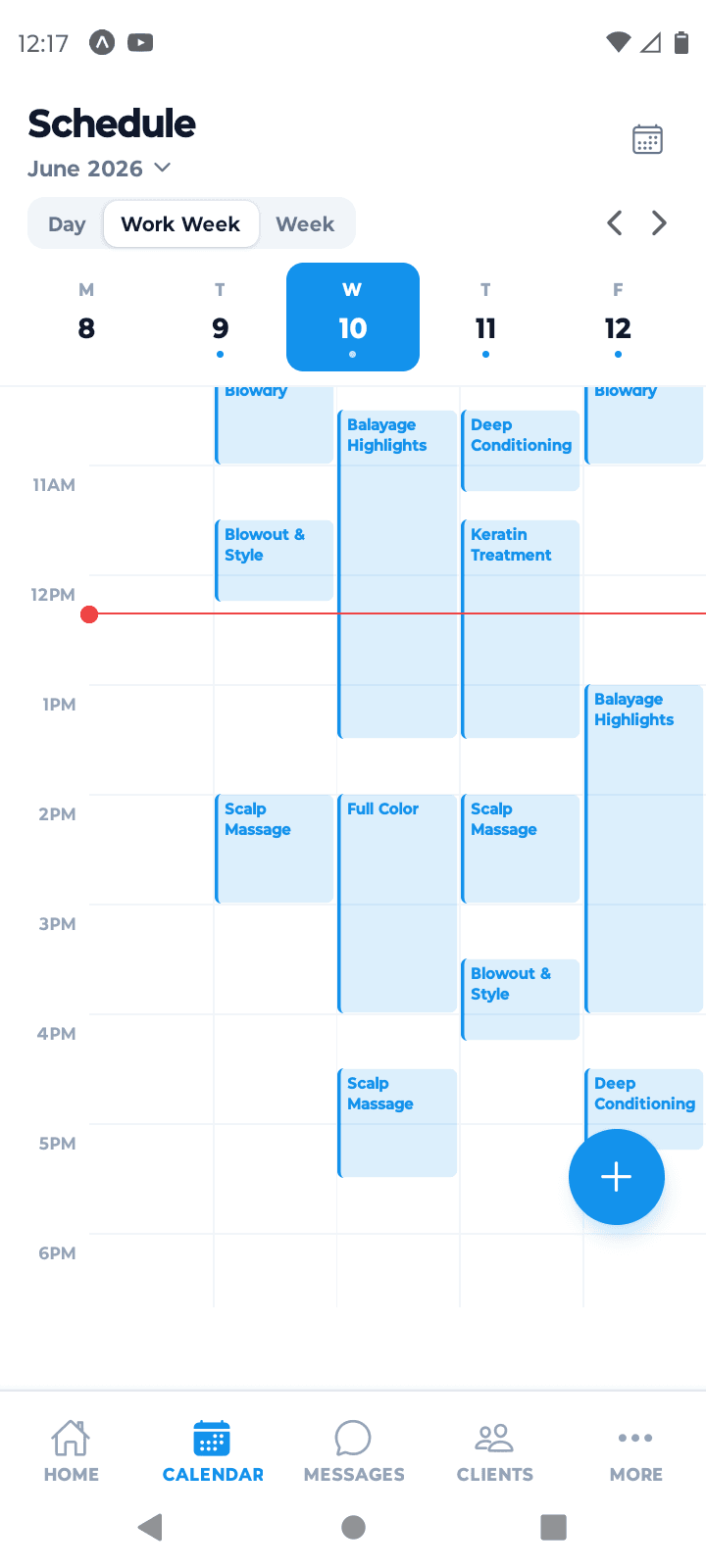 Android calendar view